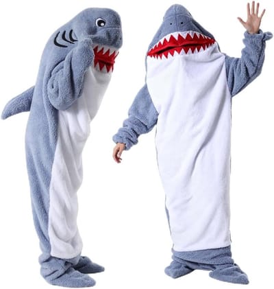 Zachte en Warme Hoodie Deken met Mouwen S-XXL - Flanellen Slaapzak met Kap, Perfecte Pyjama voor Volwassenen en Kinderen, Ideaal als Cadeau voor Feestjes