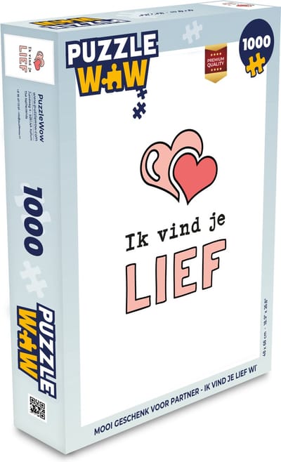 Puzzel Quotes - Ik vind je lief - Mannen - Vrouwen - Liefde - Spreuken - Legpuzzel - Puzzel 1000 stukjes volwassenen