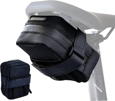 Compacte Fietszadel Tas - Waterdichte Mini Fietstas met Net, Ideaal voor Mountainbikes en Racefietsen, 12x9x5cm
