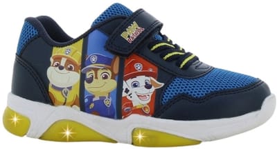 Paw Patrol - Schoenen voor jongens met lichtjes - Marshall, Chase en Rubble Sneakers voor kinderen met klittenband - Lichtgevende kindersneaker - Maat 24 - Blauw