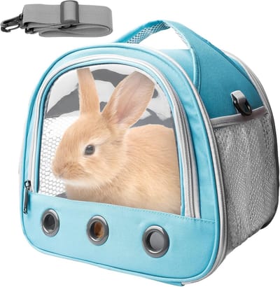 Opvouwbare Transportbox voor Kleine Huisdieren - Draagtas voor Konijn, Kat, Cavia - Incl. Schouderriem
