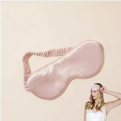 KZQ Slaapmasker - gemaakt van 100% pure zijde - 22 momme moerbeizijde - verduisterend oogmasker - unisex - geschikt voor zijslapers