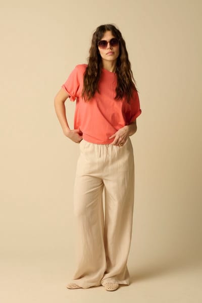 Sissy-Boy - Beige high waist wide leg broek
