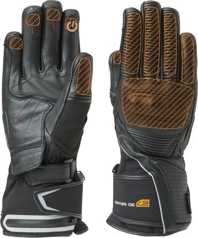 Verwarmde motorhandschoenen, Warme Winter handschoenen voor motor, Versterkte waterdichte leren handschoenen - 2XS