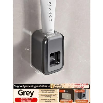 tandenborstelhouder tandpastahouder elektrische tandenborstelhouder ruimte al0uminium ponsvrij toilet badkamer plank rek gray