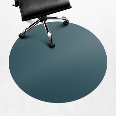 Wallfluent - Vloerbeschermer Diepzee - 100 cm - Maritiem Vloerbeschermer Bureaustoelmat - Rond - Vloerbeschermer Tapijt-Stoel Mat-Kantoordecoraties - Koele en donkere kleuren