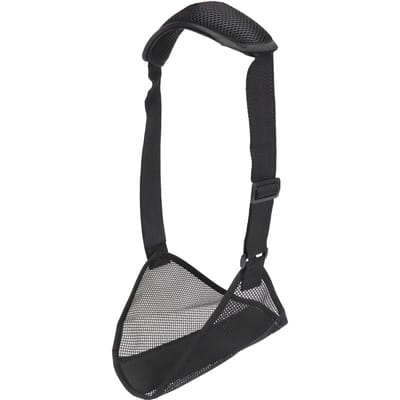 Écharpe de bras Respirante Immobilisateur d'épaule Rotateur Réglable Sangle de Soutien du Coude Attelle black
