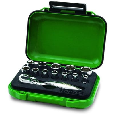 Dopsleutelset TOPTUL 1/4 13Stk(4 4.5 5 5.5 6 7 8 9 10 11 12 13 mm)