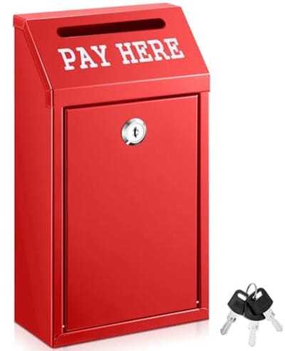 Veilige Geld Box voor Donaties met Slot en Muurbevestiging