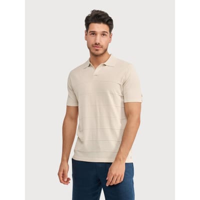 BLUE INDUSTRY Polo Polo's & T-shirts Heren - Polo shirt - Beige - Maat M