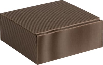 Geschenkdoos ribbelkarton 15x14x5,5cm BRUIN (100 stuks)