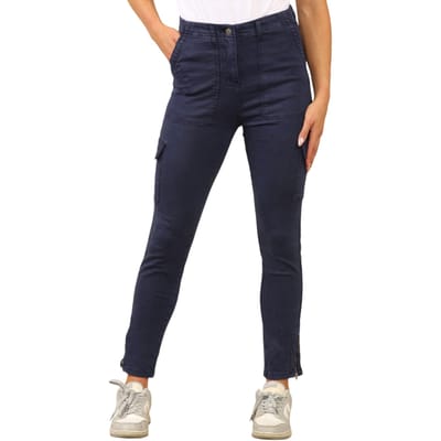 MYT Dames Cargo Chino Enkel Grazer Broek in Navy