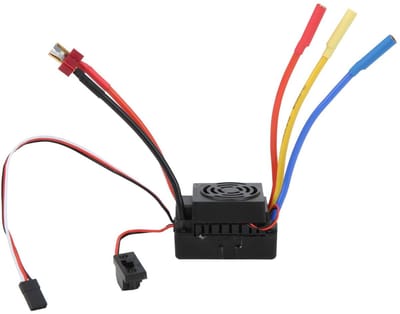 Allecto - 60A Waterdichte Borstelloze Elektrische Snelheidsregelaar - Zwart - Geschikt voor 1/10 RC Automodel - Perfect voor SCX10 - Krach...