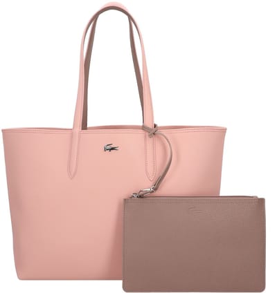 LACOSTE schoudertas shopper Anna Shopping Bag Rose Tan Antler zalmroze