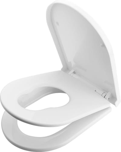 Universele wc-bril gezins-wc-bril met softclose-D-vorm en snelle ontgrendeling - gemakkelijk schoon te maken wit - Ibergrif$product M41001-2 Toiletbril voor kinderen