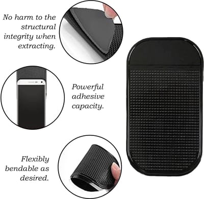 Dailygoods- Antislipmatten 5 Stuks - Wasbare Siliconen - Dashboardmat - Multifunctionele Toepassing - Sterke Hechting - Herbruikbaar en Makkelijk Schoon te Maken