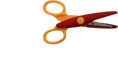 Kindvriendelijke Kartelschaar / Kinderschaar / Kleuterschaar | Knutsel Schaar Voor Kinderen - Oranje