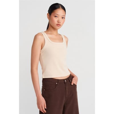 Dames Ribbel Katoenen Camisole Blouse