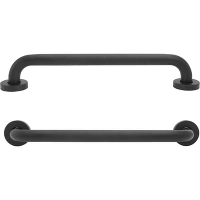 Barre d'appui pour salle de bain Poignée d'équilibre pour douche Barre d'appui antidérapante pour handicapés pour la maison familiale Noir noir