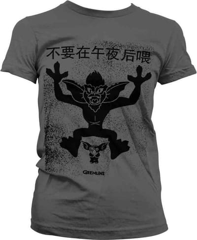 Gremlins Dames Tshirt -S- Chinese Poster Grijs