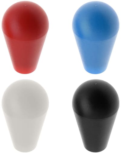 aladdien - Joystick Kop - Arcade Game Accessoires - 4-delige Set - Zwart Rood Wit Blauw - Vervangingsonderdelen - Geschikt voor DIY Projecten