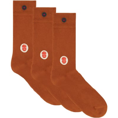 A-DAM  3-pack Casual Socks Volley Ball Cinnamon Stick Größe: 36-40 | Unterhosen Outlet | Unisex