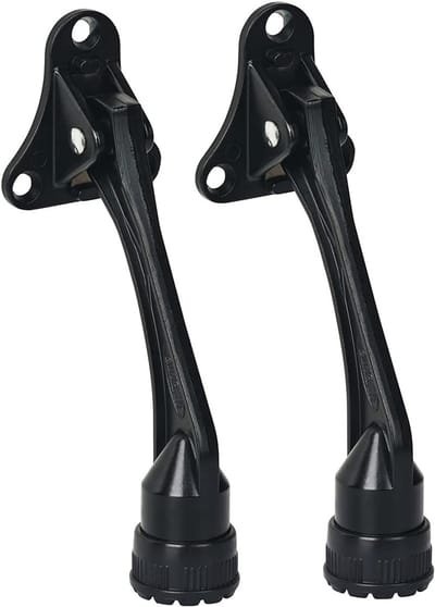 Deurstopper - Deurhouder - Deuren Open Houden - Eenvoudige Bediening - 4 Inch - Zwart