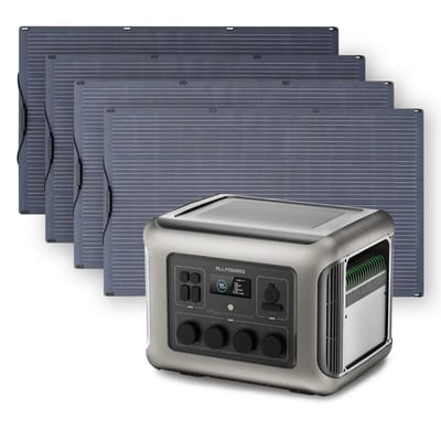 ALLPOWERS Zonnegeneratorset 2500W (R2500-V2 + SF200 200W flexibel zonnepaneel) - R2500-V2 + 4 stuks SF200 200W zonnepaneel