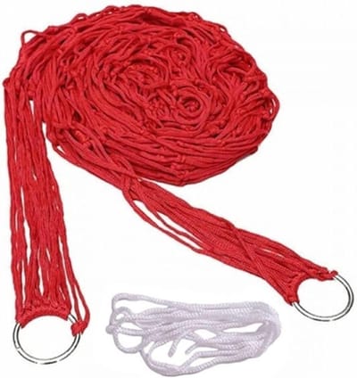 Nylon Hangmat - Kampeerhangmat Relax - Buiten Ontspannen - Lichtgewicht Duurzaam - 270 x 80cm - Rood