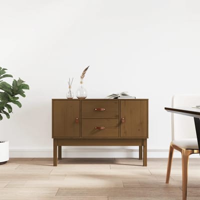 vidaXL - Dressoir - 110x40x78 - cm - massief - grenenhout - honingbruin