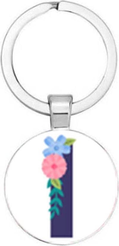 Akyol - Letter I Sleutelhanger - Alfabet - Als je naam begint met de letter I - Leuk kado voor iemand waarbij zijn naam begint met de letter I - 2,5 x 2,5 CM