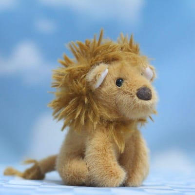 2s/lot 12cm Mignon petit Lion en Peluche Porte-clés Jouet Animal en Peluche Porte-clés Lion Pendentifs Poupées cadeaux brown