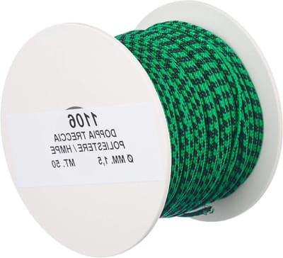 Dyneema Leiband - Touw Lijn - Watersport Gebruik - Zeer Scheurvast - 15 mm x 50 m - Groen