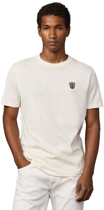 Hackett Heritage Badge T-shirt Met Korte Mouwen Wit L Man