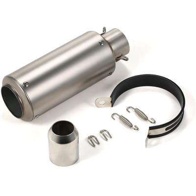 Silencieux d'échappement universel, 38-51mm, pour motos, ATV argenté