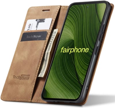 Hoesje geschikt voor Fairphone 6 - Book Case Leer Slimline Bruin