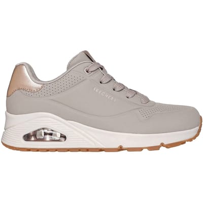 Skechers UNO - GOLDEN AIR Dames Sneakers - Taupe / Zilver