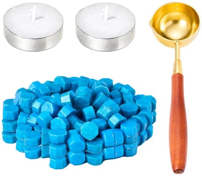 Complete Set Waxzegels met Smeltlepel en Kralen voor Uitnodigingen en Cadeaus