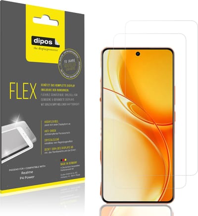 dipos – 2x Beschermfolie geschikt voor Realme P4 Power | 3D Full Cover Screenprotector | 100% Passend