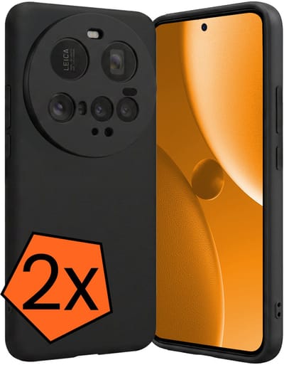 Hoes - 2 Stuks - Geschikt voor Xiaomi 15 Ultra - Sterk & Shockproof - Case Siliconen - Back Cover - Telefoon Hoes - Zwart