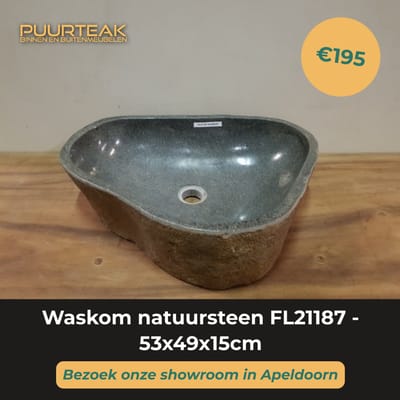 Waskom natuursteen FL21187 - 53x49x15cm