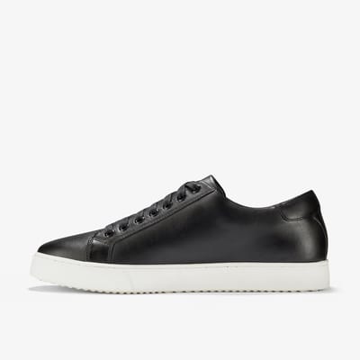 Lockton Leren Sneakers in Zwart met Veters