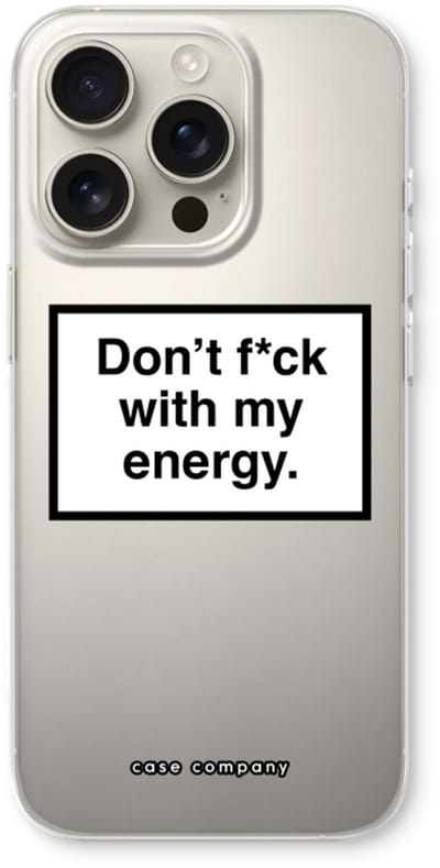 Case Company® - Hoesje geschikt voor iPhone 16 Pro hoesje - My energy - Soft Cover Telefoonhoesje - Bescherming aan alle Kanten en Schermrand