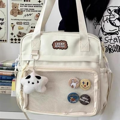 Grote Capaciteit Bar Pijn Tas Japanse Veelzijdige Hoge Waarde Enkele Schouder Crossbody Tas Single pack white