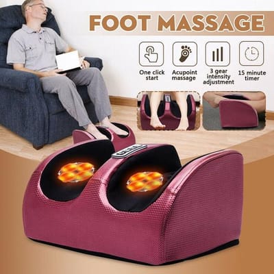 Multifunctionele Voet Massager Elektrische Verwarming Kneden Voet Warming Therapie Massage Apparatuur voor Home Office Relax