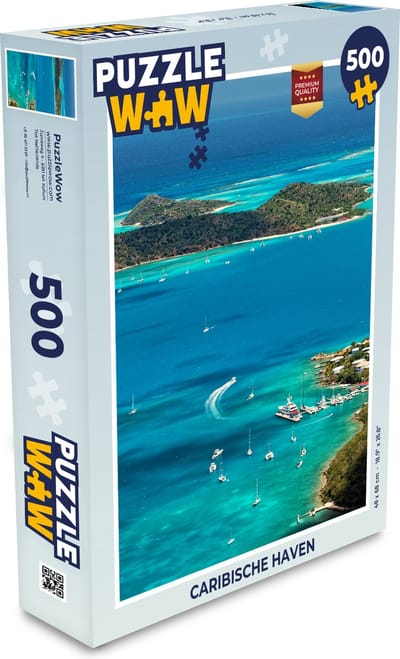 Puzzel Caribische haven - Legpuzzel - Puzzel 500 stukjes