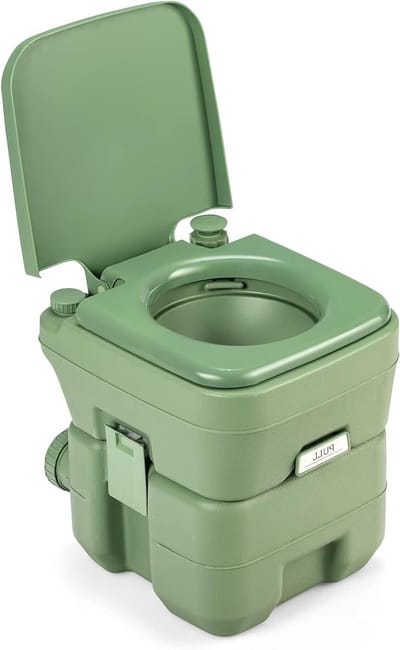 Kampeer Toilet - Mobiel WC - Buiten Activiteiten - Afsluitbare Tank - 20 Liter Tank - Groen