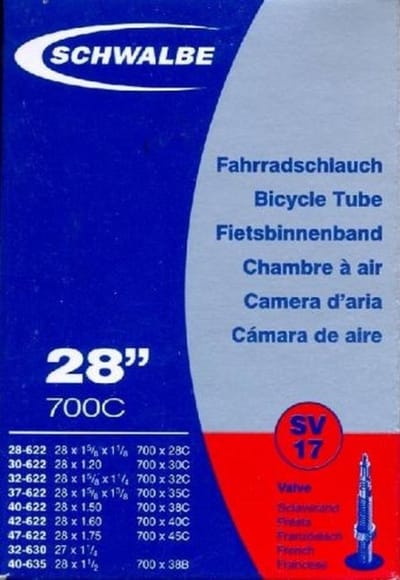Fietsbinnenband voor volwassenen, uniseks, 27/28 inch, 40 mm, 2-delige set
