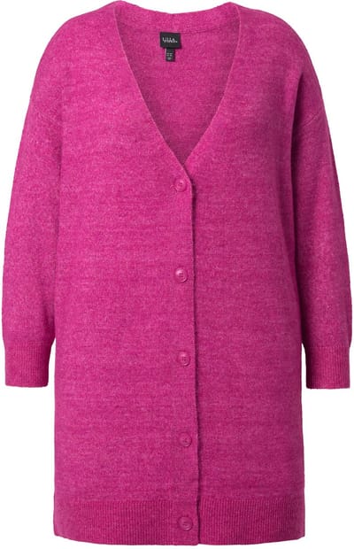 Ulla Popken - Dames - Vest boxy-model V-hals knoopsluiting - Zomerbes - Maat 46+