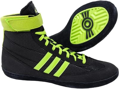 Adidas Combat Speed 4 - Worstelschoenen - Zwart en Felgroen - Ultra Licht - Ademend
